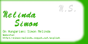 melinda simon business card